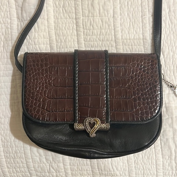 Brighton brown and black vintage croc purse - Picture 2 of 8